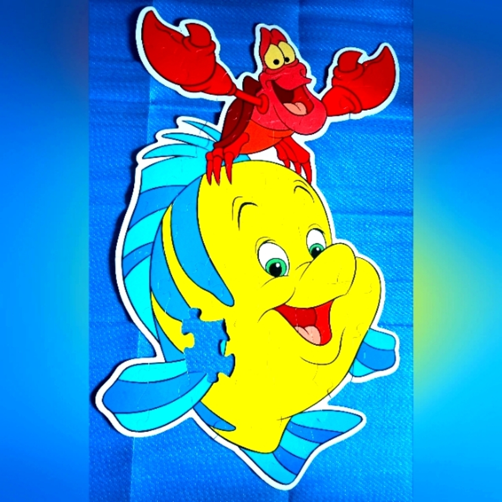 Vintage Disney 90s  'The Little Mermaid Flounder Sebastian' My Size Puzzle
